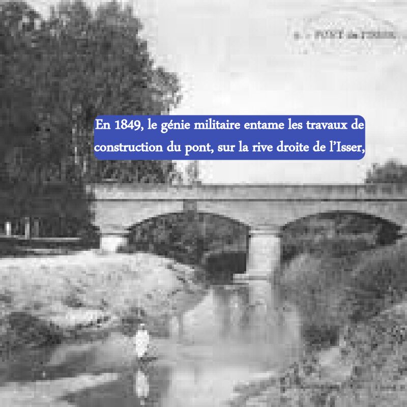 Datte de construction du pont de l'isser