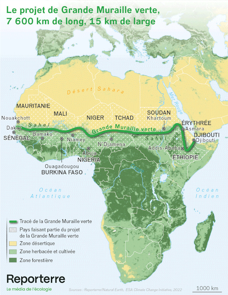 Planète (Afrique) - Le projet de la Grande Muraille verte, 7.600 km de long, 15 km de large