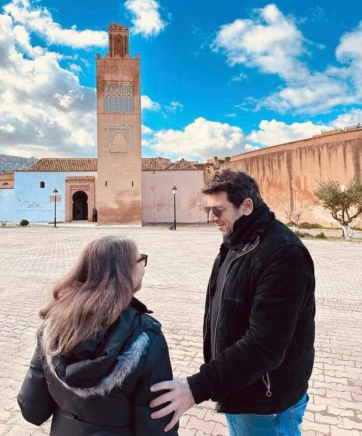 Patrick Bruel avec sa mère en visite au Palais El Mechouar Tlemcen