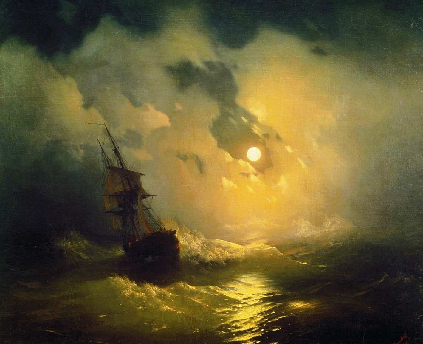 Tempête de mer, de nuit, 1849