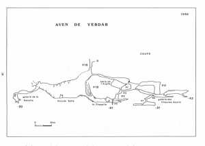 Schéma du plan de la grotte de Ain Fezza