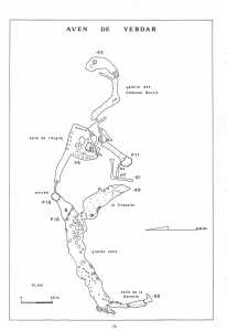 Plan de la grotte de Yebdar (Ain Fezza)