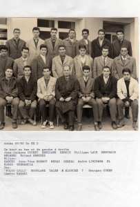 Classe des sciences expérimentales 1959-1960 Collège de Slane Tlemcen
