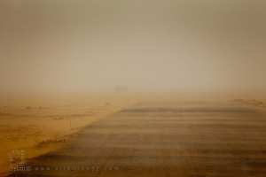 Vent de sable dans la région d'El Biodh Wilaya de Naama