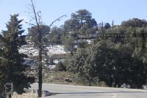 Sur la route de Terny (Tlemcen) lègère couche de neige