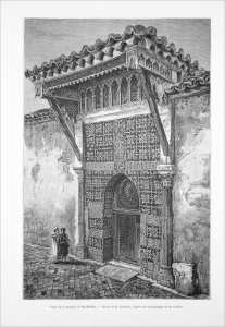 PORTE de la MOSQUÉE de SIDI BOUMEDIENE - Gravure 19e siècle