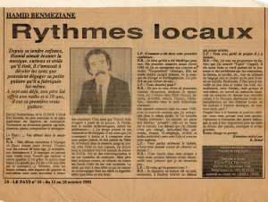 Hamid Benmeziane Rytmes locaux