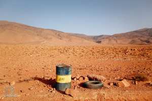 Tonneau de carburant provision pour les habitant de zones reculées du Parc National du Djbel Aissa