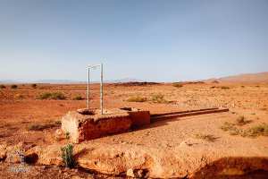 Abreuvoir pour bétail et puits d'eau au Parc National de Djebel Aissa