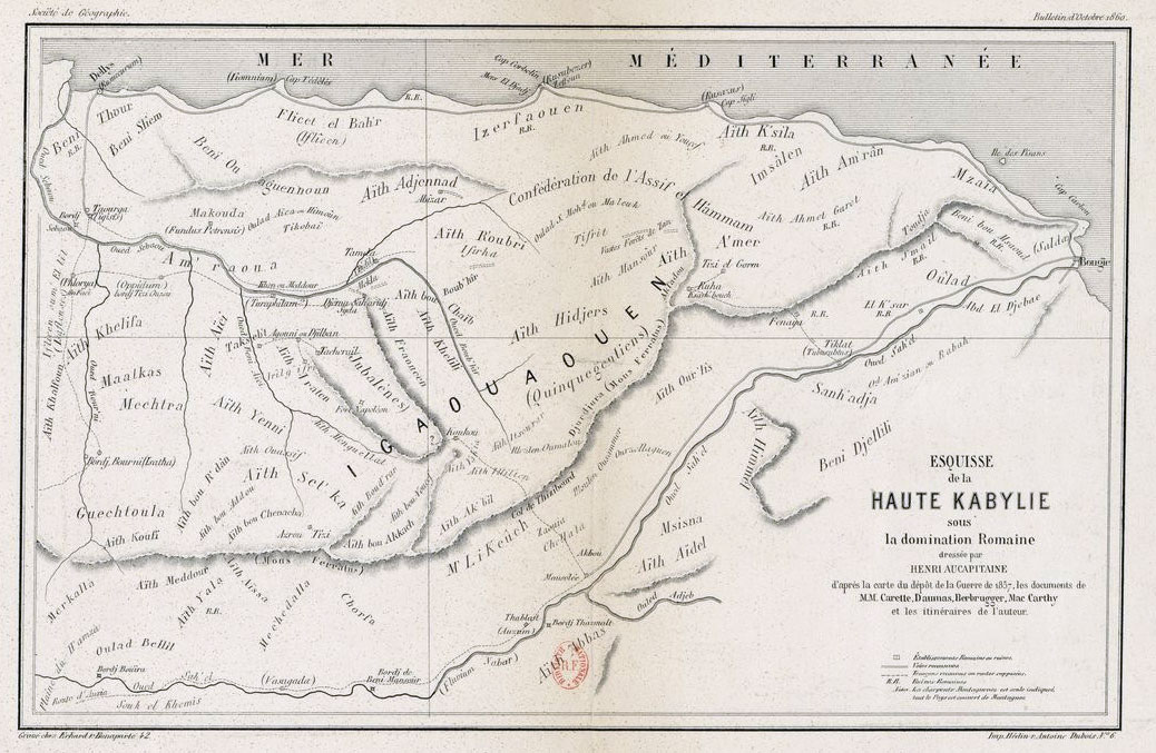 Carte de la Kabylie « Esquisse de la Haute Kabylie »
