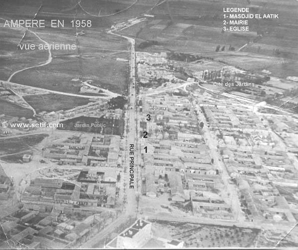 Vue aérienne Ampère Aïn Azel 1958