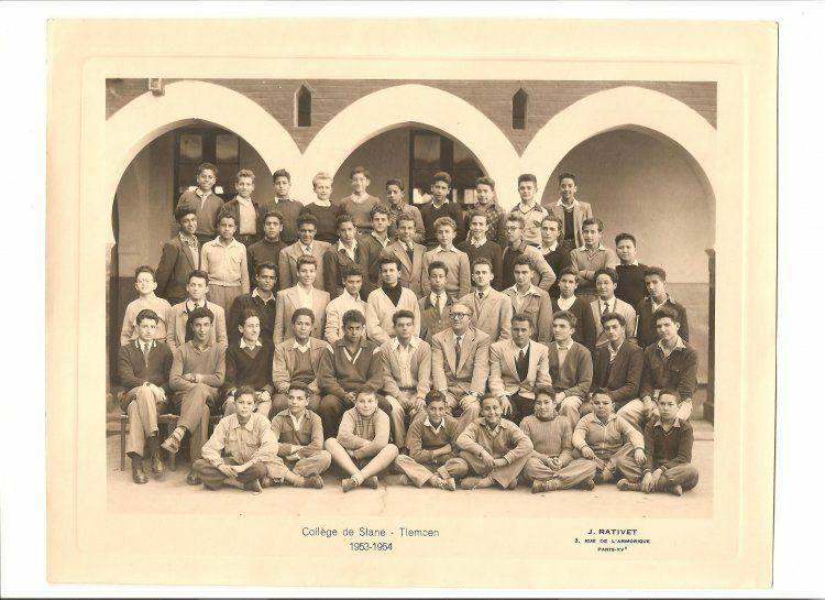 Classe de garçons 1953-1954 Collège de Slane Tlemcen