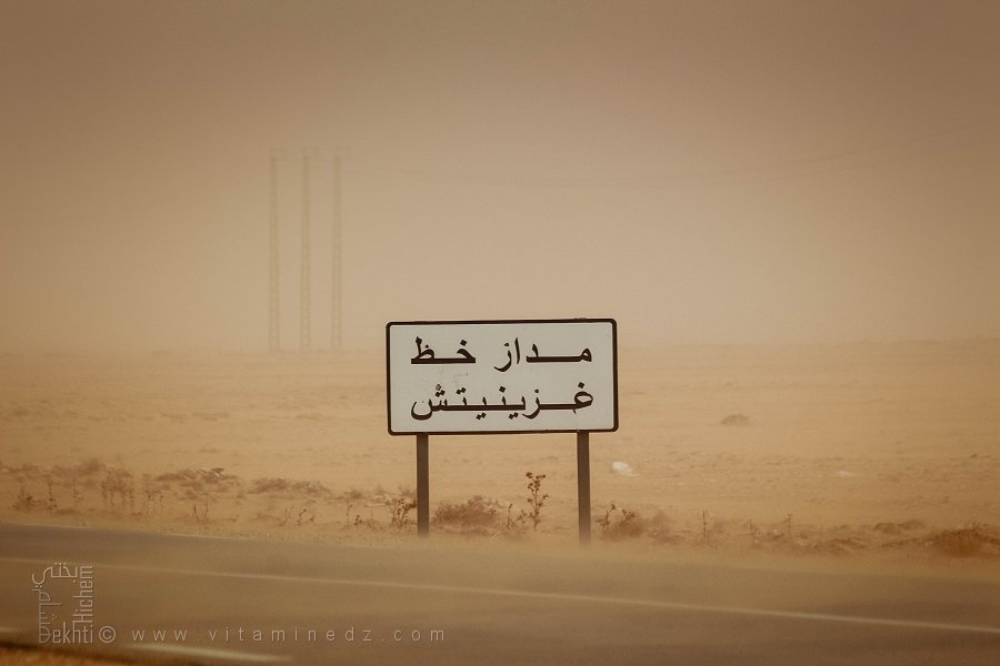 Méridien de Greenwich passant par El Biodh (W. Naama)