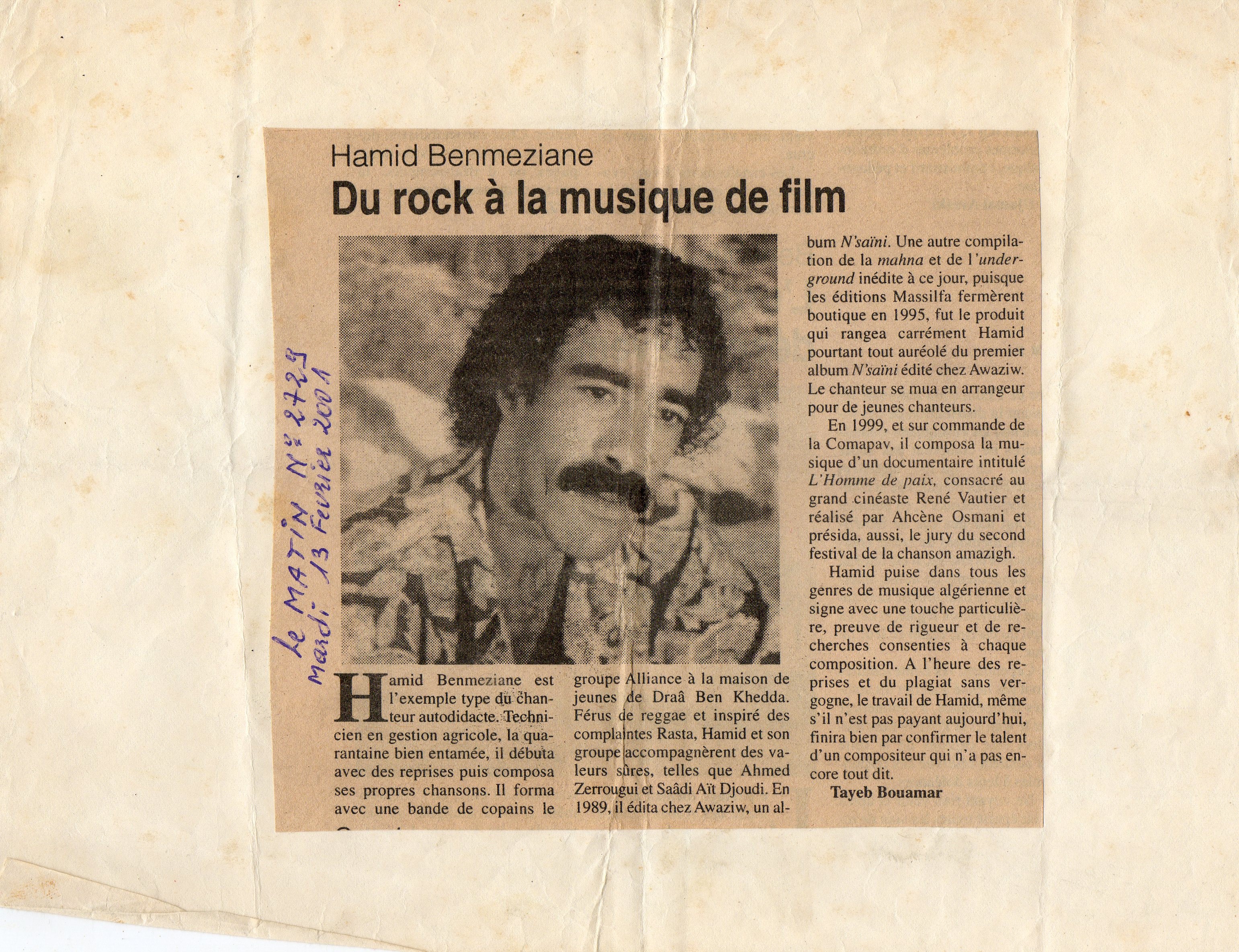 Hamid Benmeziane ( Du rock à la musique de film )