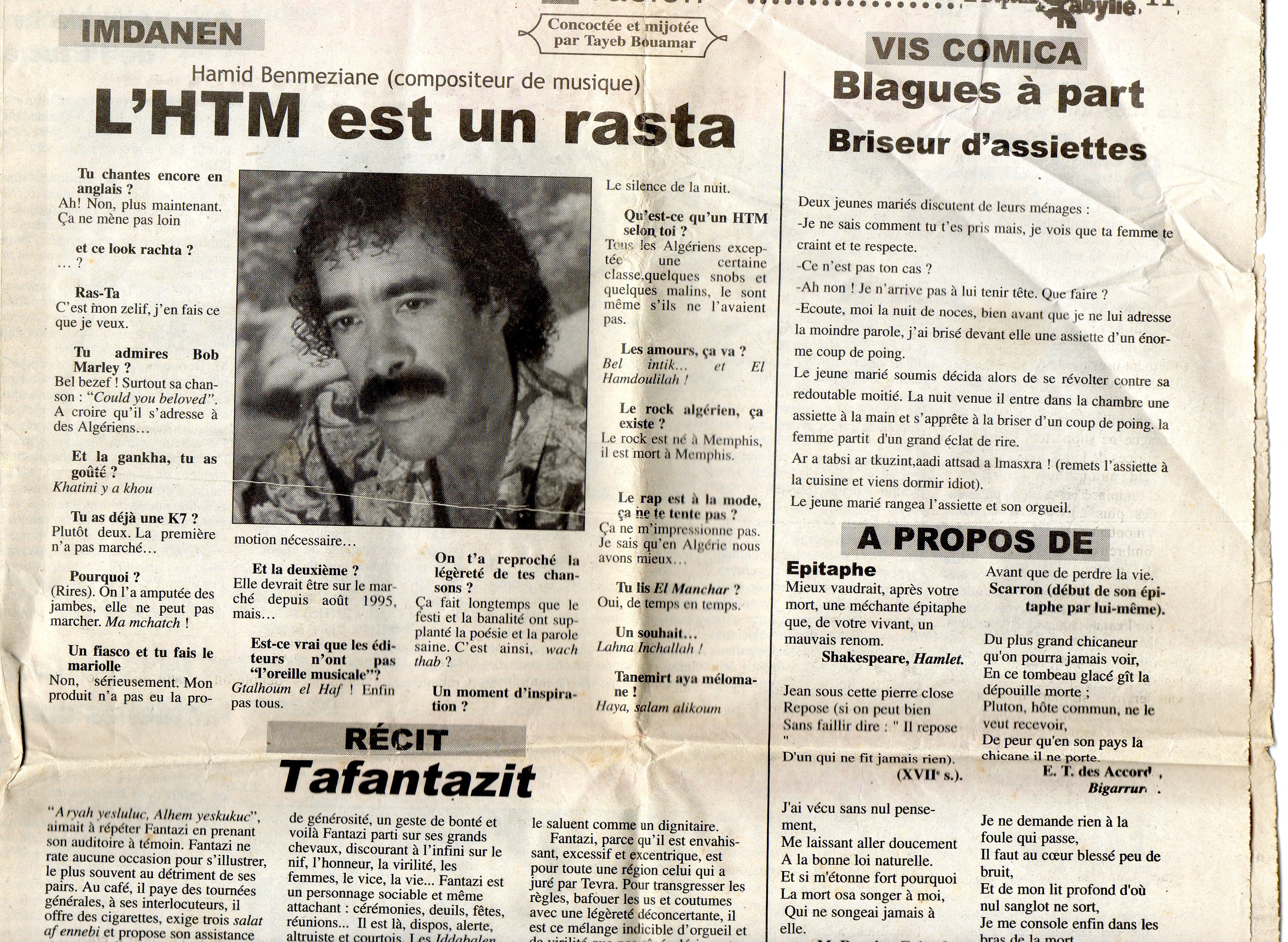 Hamid Benmeziane L'H.T.M. EST UN RASTA