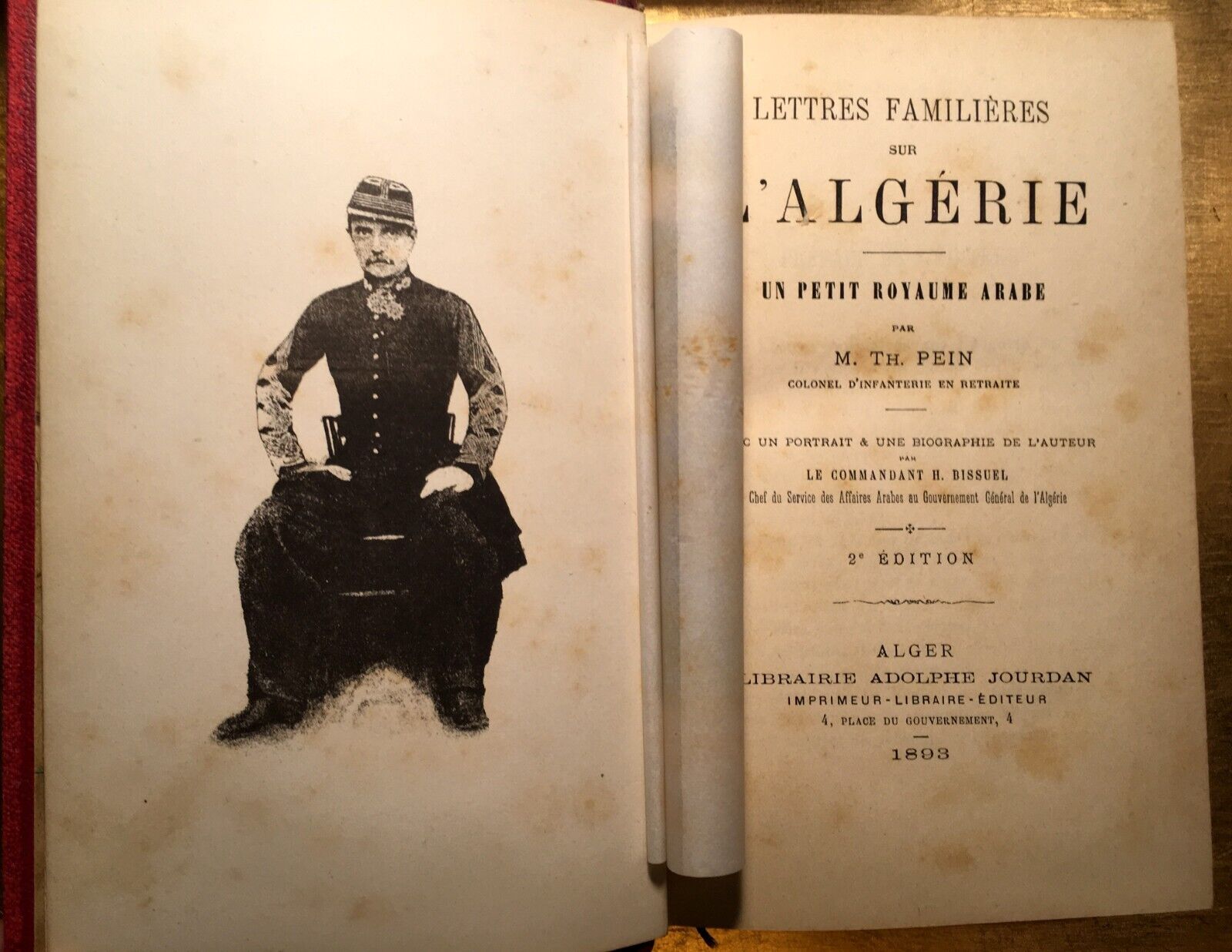 LIVRE : 1893 LETTRES FAMILIERES SUR L' ALGERIE UN PETIT ROUYAUME ARABE