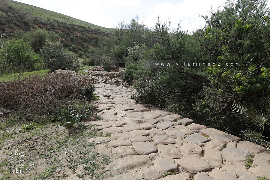 Vestiges d'un petit barrage sur l'Isser