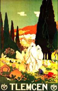 affiche touristique colonial sur tlemcen