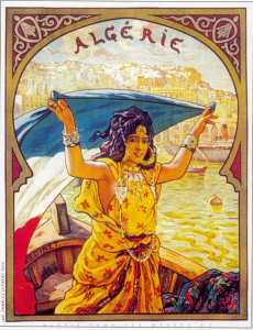 affiche touristique colonial sur l'algérie