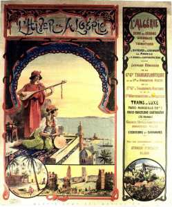 affiche touristique colonial sur l'algérie