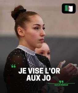 Kaylia Némour veut offrir une médaille d'or à l'Algérie aux JO de Paris 2024.