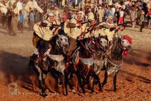 خيول مزيّنة لدور الفانتازيا - وعدة تامسنا (بلدية الحساسنة، ولاية سعيدة) ماي 2015