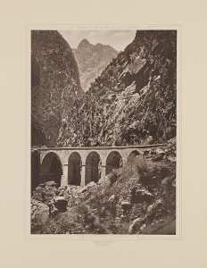 Le Pont de Chaabet-El-Akra, photographié en 1883