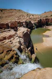 Photo prise du haut des chutes de Hounet, Commune de Hounet, Wilaya de Saïda