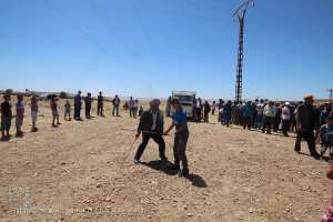 Bataille de gourdins, démonstration devant le public, Waada de Hounet, Wilaya de Saïda, Mai 2015