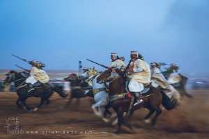 Fantasia, éclat et galop des chevaux, Waada d'El Gor, Wilaya de Tlemcen, Octobre 2016