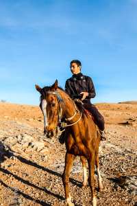 Un messager à cheval, envoyé par son père pour surveiller le Bordj Khneg Azir