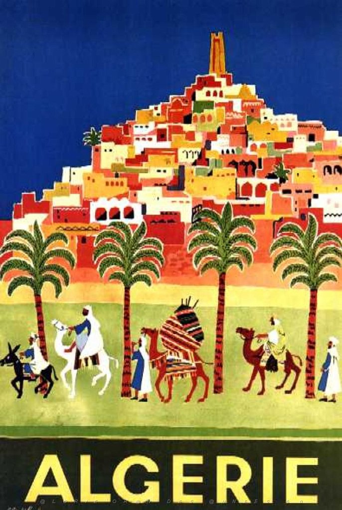 affiche touristique colonial sur l'algérie