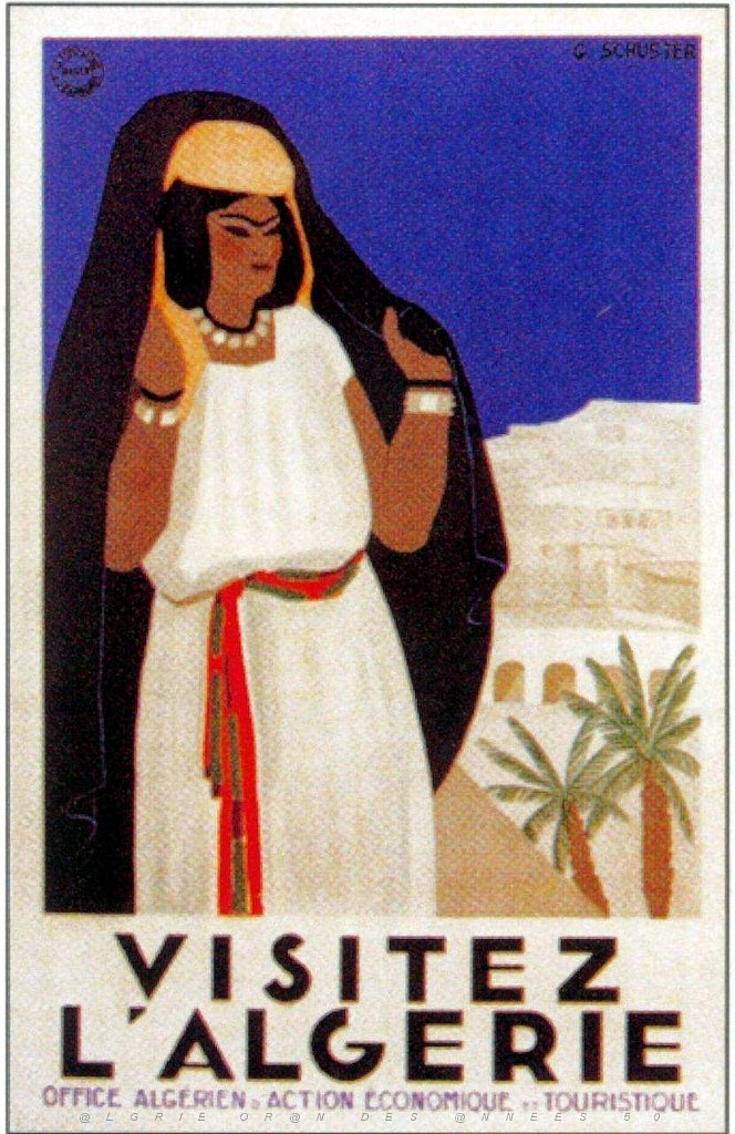 affiche touristique colonial sur l'algérie