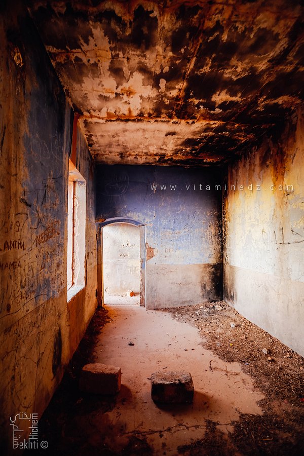 داخل غرفة حصن عسكري فرنسي بجبل عيسى (عين الصفراء)