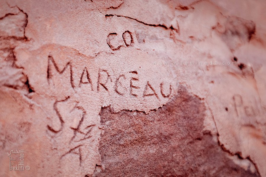 Inscription au Fort militaire Français au Djebel Aissa à 1500m  (Ain Sefra)
