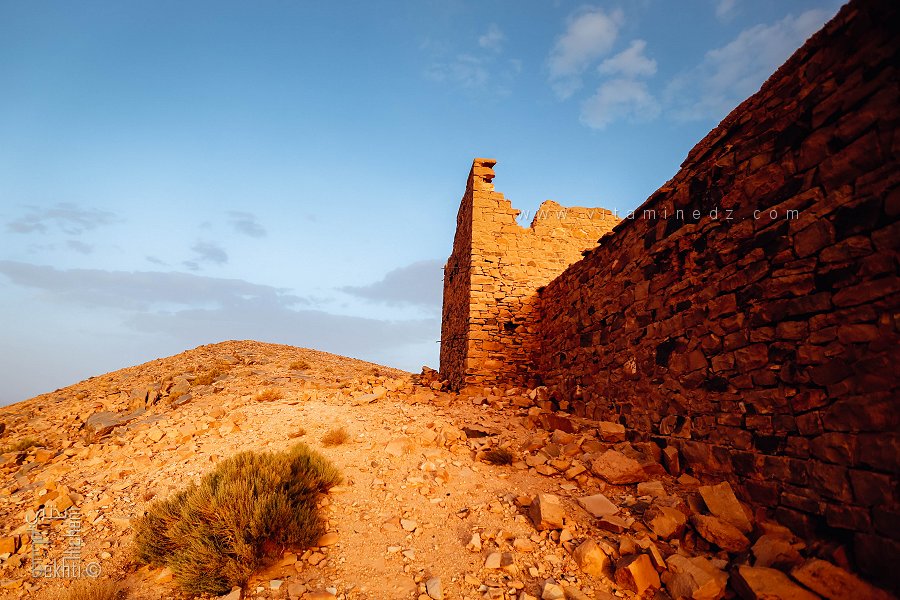 Exterieur Nord du Fort militaire Français au Djebel Aissa à 1500m  (Ain Sefra)