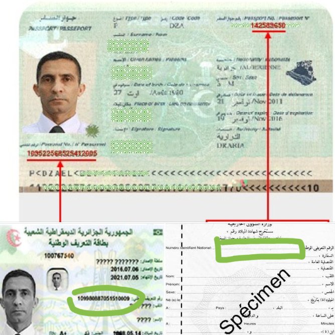 رقم التعريف الوطني المشكل من 18 رقما