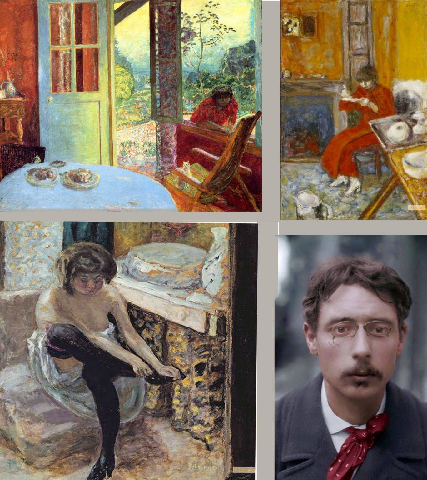 UN PEINTRE QUI RETOUCHE SES TABLEAUX AU MUSÉE