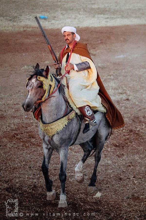 Un cavalier chevronné lors de la Waada de Tamesna (Commune El Hassasna, Wilaya de Saida) Mai 2015