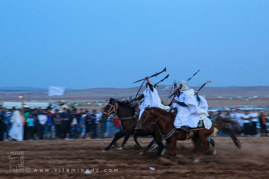 La révérence des cavaliers, fin de Fantasia, Waada d'El Gor, Wilaya de Tlemcen, Octobre 2016