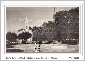 Eglise Sainte-Barbe-du-Tlélat vers 1950