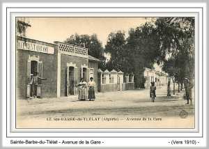 Sainte-Barbe-du-Tlélat, Avenue de la gare vers 1910