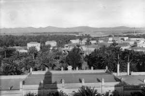 Biskra vue vers l'ouest depuis la terrasse de l'hôtel en 1910