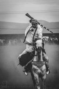 Cavalier à la Waada d'El Mdadha, village de la commune de Sidi Ouriache (Ain Temouchent)