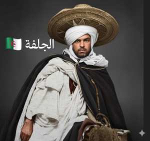 صورة قديمة لرجل من الجلفة بالزي التقليدي 1902م.