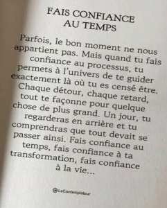 Belle prise de conscience…