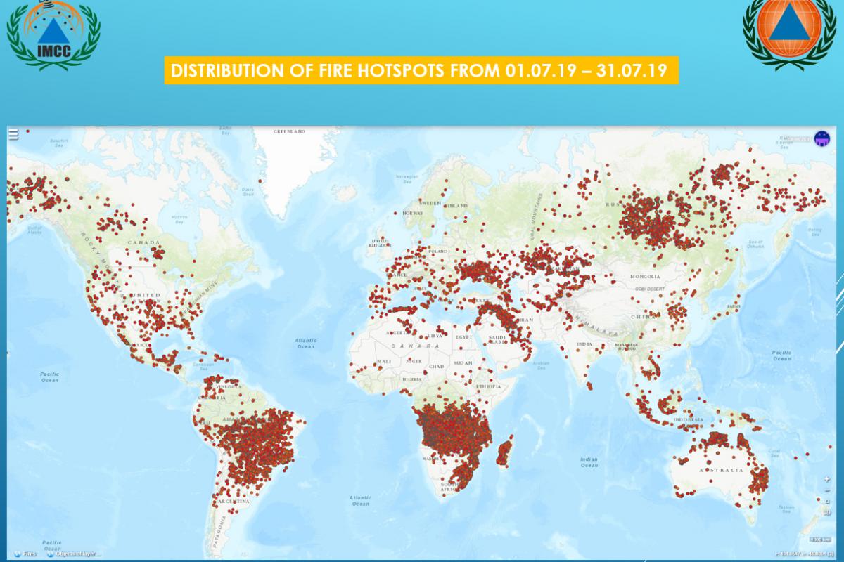 Planète - Situation des feux de forêts dans le monde: Mois de Juillet 2019