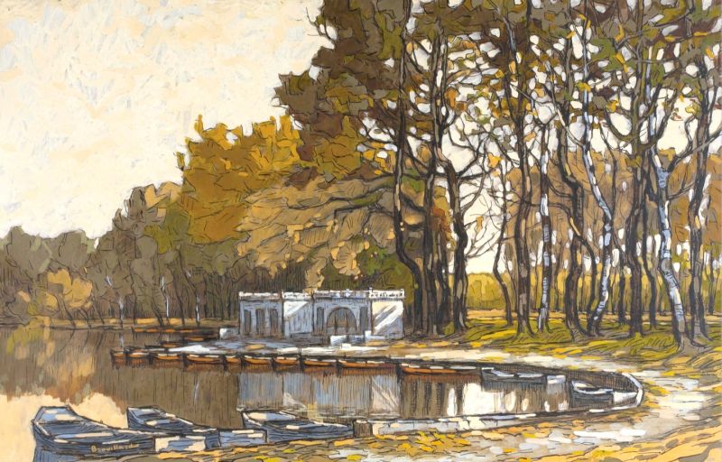 Le parc de la Tête d'Or à Lyon en automne