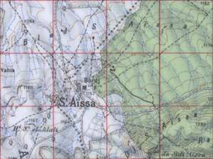 Carte Sidi Aissa (Cimetière, Mausolée, Matmoras, Bordj, Djbel, Douar) (Commune d'El Bouihi, Wilaya de Tlemcen)