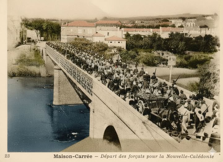 El Harrach (Maison Carrée) vers 1880 – La déportation des résistants algériens vers la Nouvelle-Calédonie